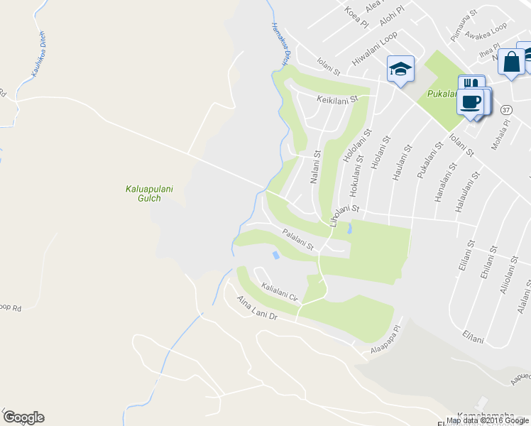 map of restaurants, bars, coffee shops, grocery stores, and more near 2709 Ililani Way in Makawao
