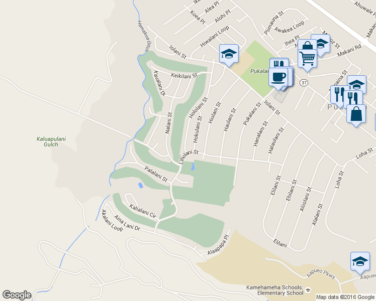 map of restaurants, bars, coffee shops, grocery stores, and more near 2881 Liholani Street in Makawao