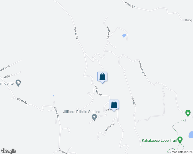 map of restaurants, bars, coffee shops, grocery stores, and more near 1015 Piiholo Road in Makawao
