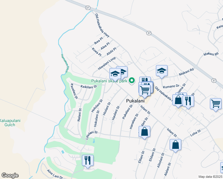 map of restaurants, bars, coffee shops, grocery stores, and more near 181 Alohilani Street in Makawao