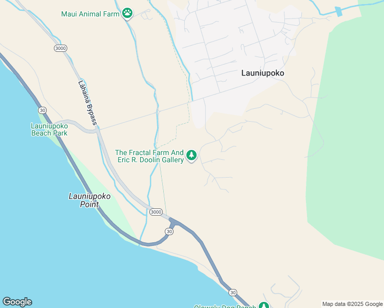 map of restaurants, bars, coffee shops, grocery stores, and more near 100 Pua Niu Way in Lahaina