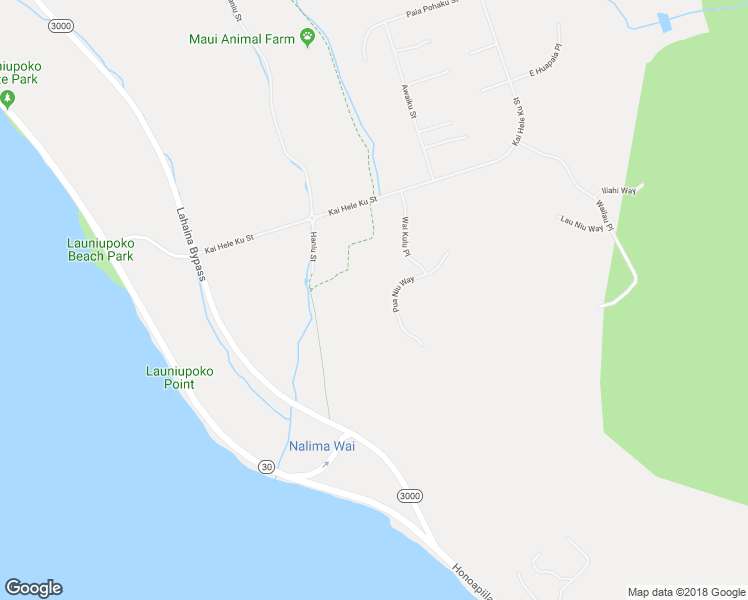 map of restaurants, bars, coffee shops, grocery stores, and more near 108 Pua Niu Way in Lahaina
