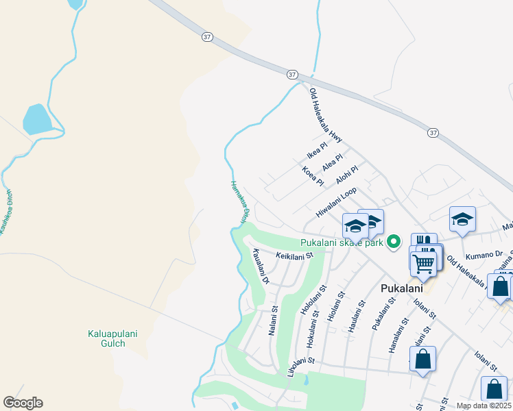 map of restaurants, bars, coffee shops, grocery stores, and more near 2679 Kamelani Loop in Makawao