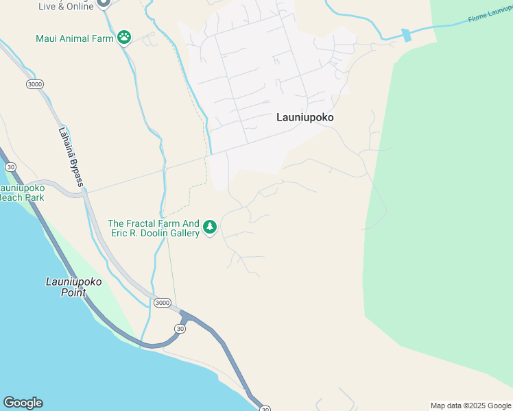 map of restaurants, bars, coffee shops, grocery stores, and more near 25 Pua Niu Way in Lahaina