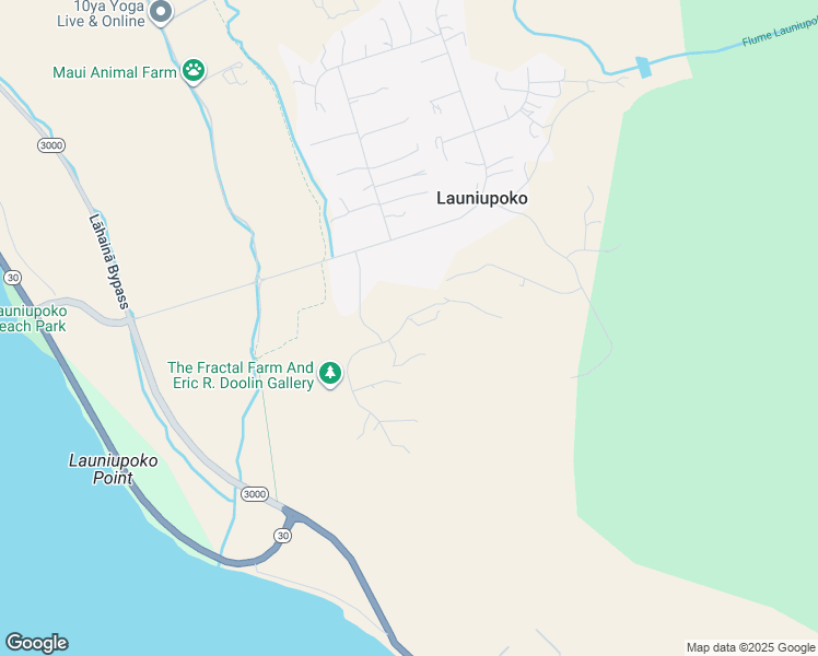map of restaurants, bars, coffee shops, grocery stores, and more near 25 Pua Niu Way in Lahaina