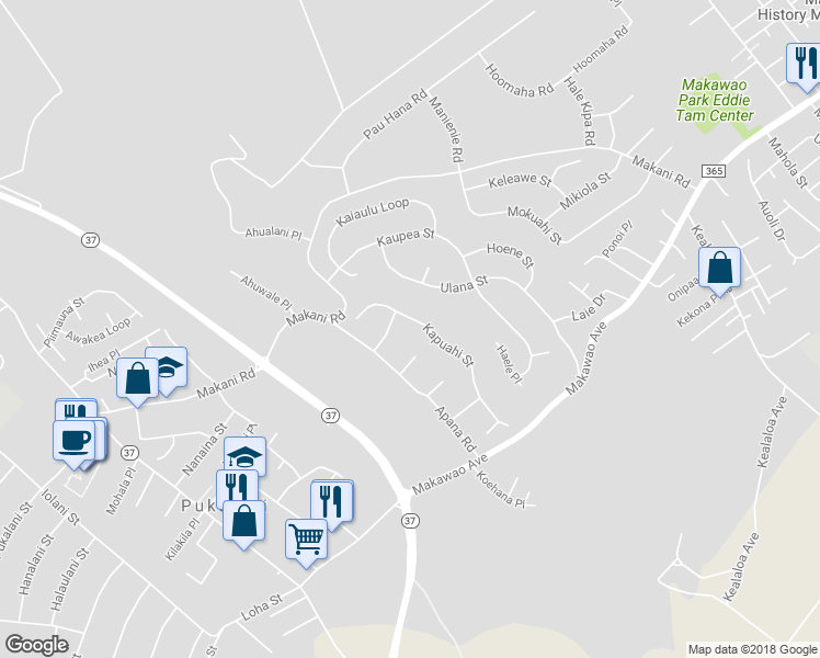 map of restaurants, bars, coffee shops, grocery stores, and more near 175 Kapuahi Street in Makawao