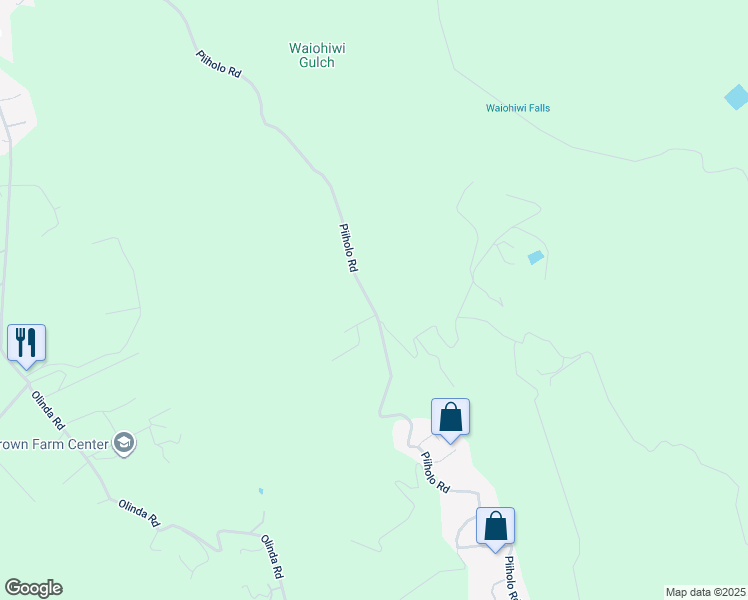 map of restaurants, bars, coffee shops, grocery stores, and more near 0 Piiholo Road in Maui County