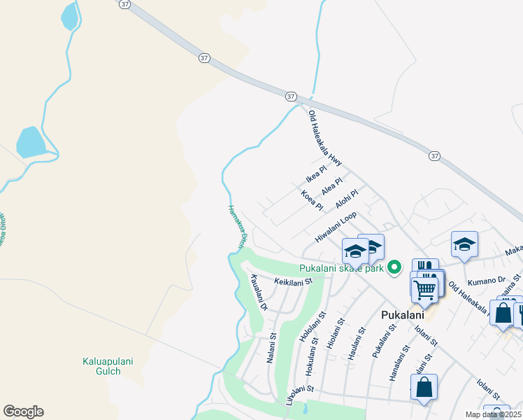 map of restaurants, bars, coffee shops, grocery stores, and more near Ikea Place in Pukalani
