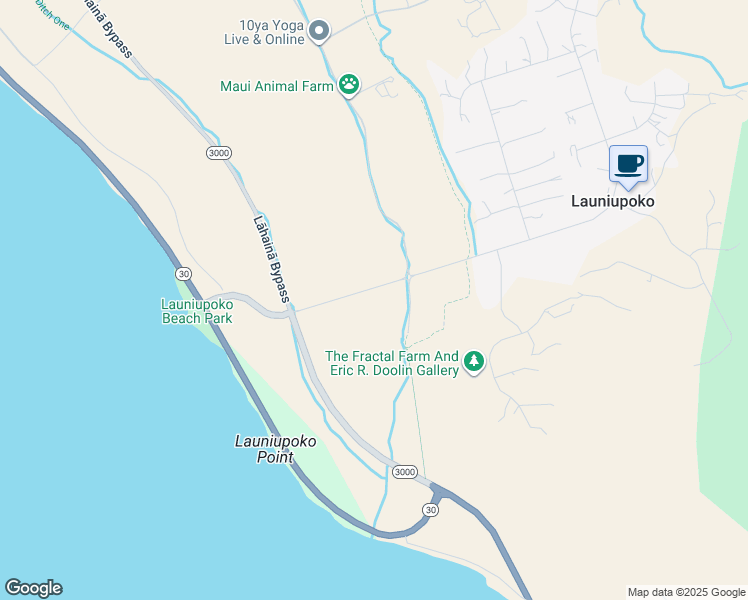 map of restaurants, bars, coffee shops, grocery stores, and more near 150 Kai Hele Ku Street in Lahaina
