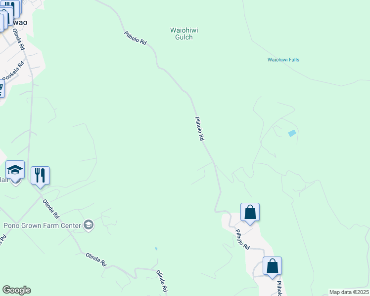 map of restaurants, bars, coffee shops, grocery stores, and more near 810 Piiholo Road in Makawao
