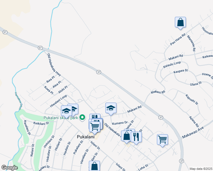 map of restaurants, bars, coffee shops, grocery stores, and more near 149 Piimauna Street in Makawao