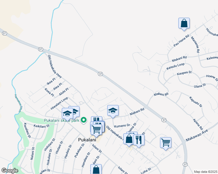 map of restaurants, bars, coffee shops, grocery stores, and more near 149 Piimauna Street in Makawao