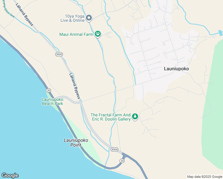 map of restaurants, bars, coffee shops, grocery stores, and more near 25 Haniu Street in Lahaina