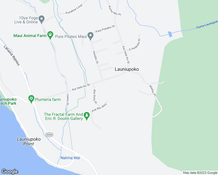 map of restaurants, bars, coffee shops, grocery stores, and more near 500 Kai Hele Ku Street in Lahaina