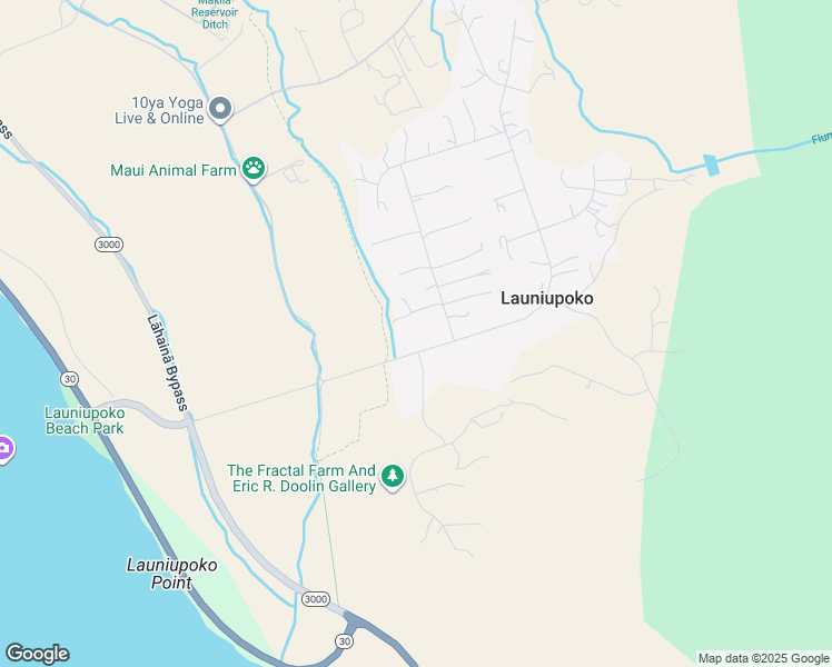 map of restaurants, bars, coffee shops, grocery stores, and more near 51 Awaiku Street in Lahaina