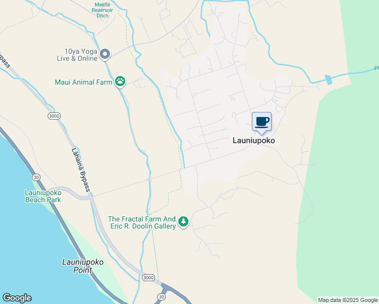 map of restaurants, bars, coffee shops, grocery stores, and more near 51 Awaiku Street in Lahaina