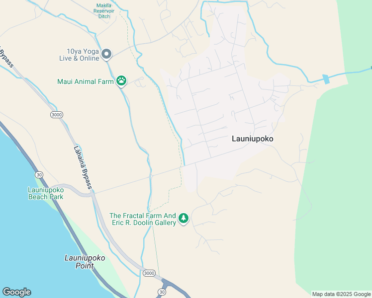 map of restaurants, bars, coffee shops, grocery stores, and more near 53 Awaiku Street in Lahaina