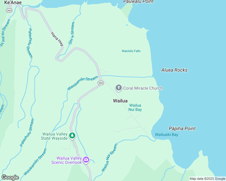 map of restaurants, bars, coffee shops, grocery stores, and more near 0 Wailua Road in Maui County