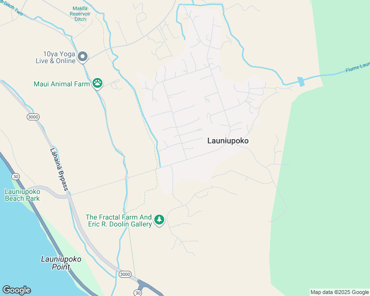 map of restaurants, bars, coffee shops, grocery stores, and more near 32 Awaiku Street in Lahaina