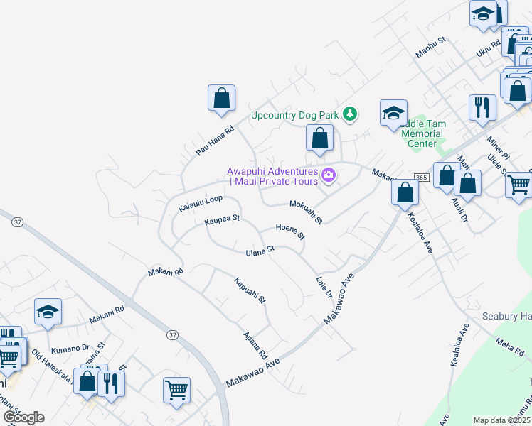 map of restaurants, bars, coffee shops, grocery stores, and more near 70 Mokuahi Street in Makawao