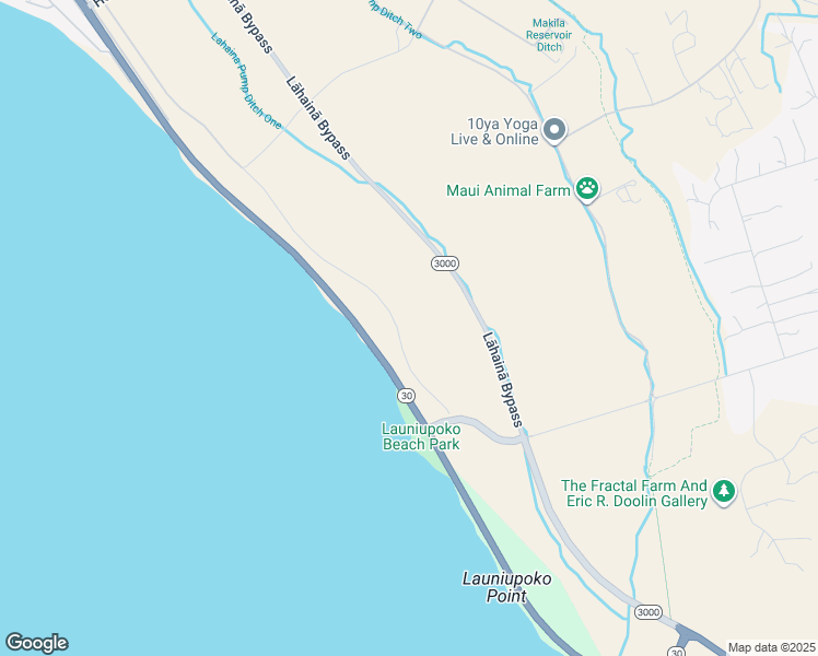 map of restaurants, bars, coffee shops, grocery stores, and more near 1204 Waianukole Street in Lahaina