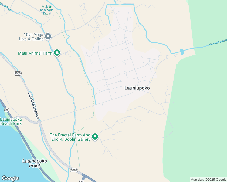 map of restaurants, bars, coffee shops, grocery stores, and more near 32 Awaiku Street in Lahaina
