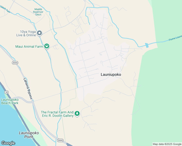 map of restaurants, bars, coffee shops, grocery stores, and more near 60 Awaiku Street in Lahaina