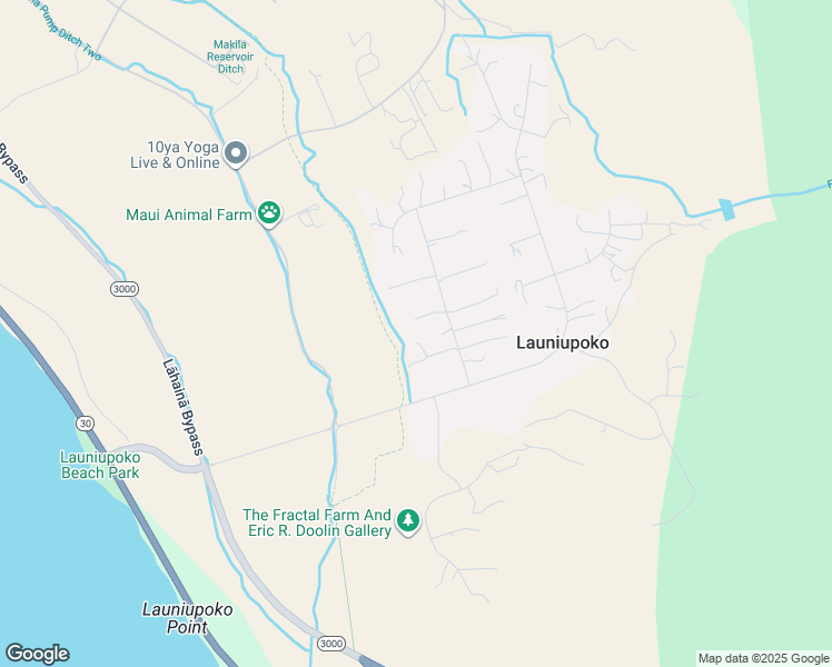 map of restaurants, bars, coffee shops, grocery stores, and more near 53 Awaiku Street in Lahaina