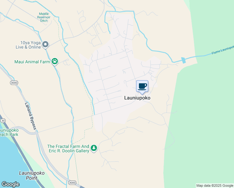 map of restaurants, bars, coffee shops, grocery stores, and more near 68 Awaiku Street in Lahaina