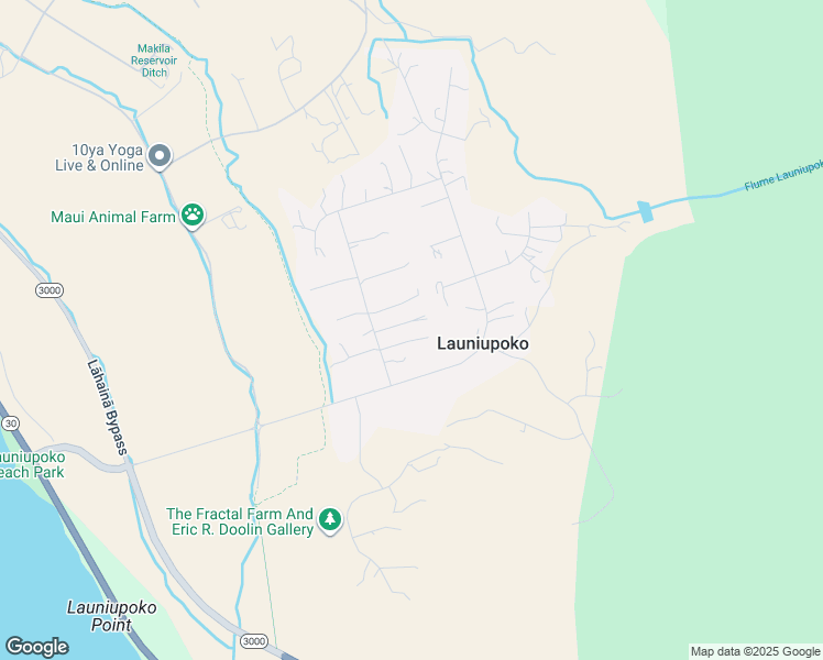 map of restaurants, bars, coffee shops, grocery stores, and more near 68 Awaiku Street in Lahaina