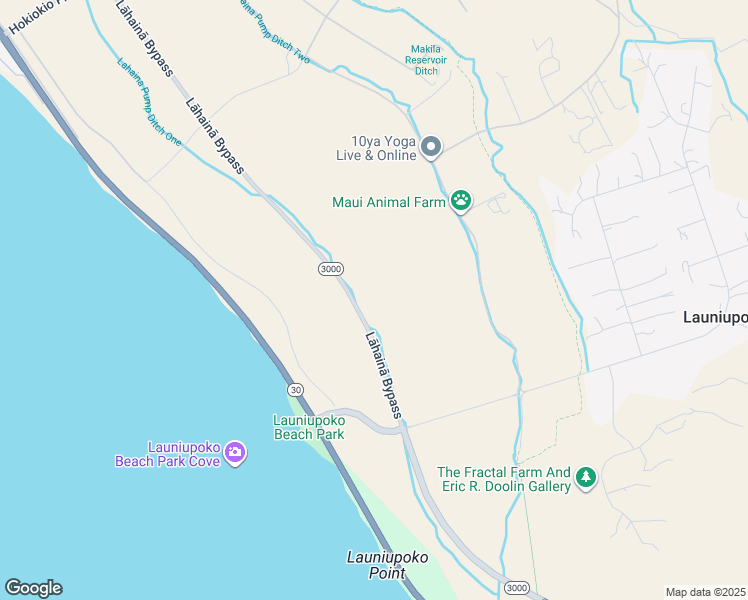 map of restaurants, bars, coffee shops, grocery stores, and more near 230 Haniu Street in Lahaina