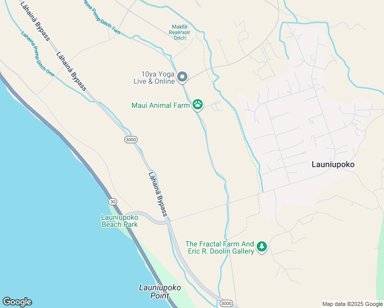 map of restaurants, bars, coffee shops, grocery stores, and more near 6 Haniu Street in Lahaina