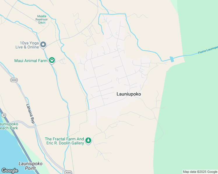 map of restaurants, bars, coffee shops, grocery stores, and more near 86 Awaiku Street in Lahaina