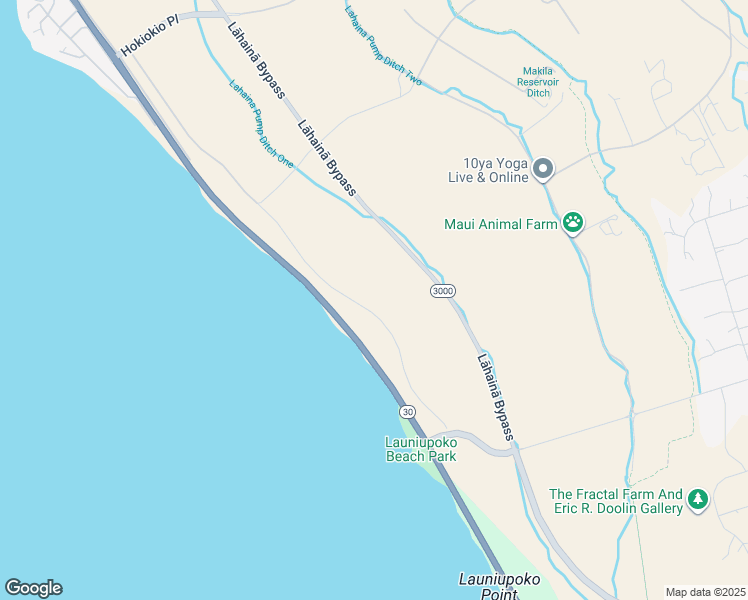 map of restaurants, bars, coffee shops, grocery stores, and more near 1408 Waianukole Street in Lahaina