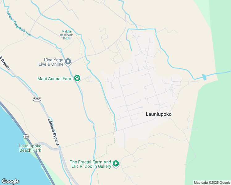 map of restaurants, bars, coffee shops, grocery stores, and more near 97 Awaiku Street in Lahaina