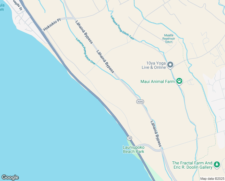 map of restaurants, bars, coffee shops, grocery stores, and more near 1510 Waianukole Street in Lahaina