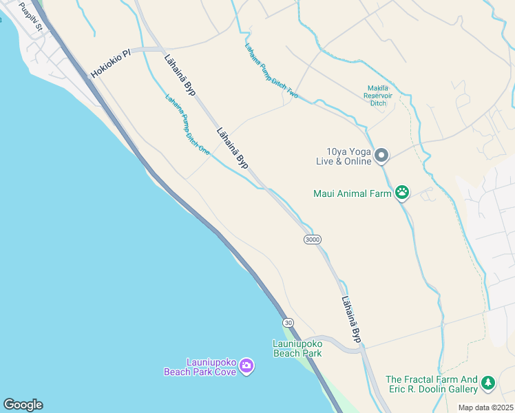 map of restaurants, bars, coffee shops, grocery stores, and more near 1510 Waianukole Street in Lahaina