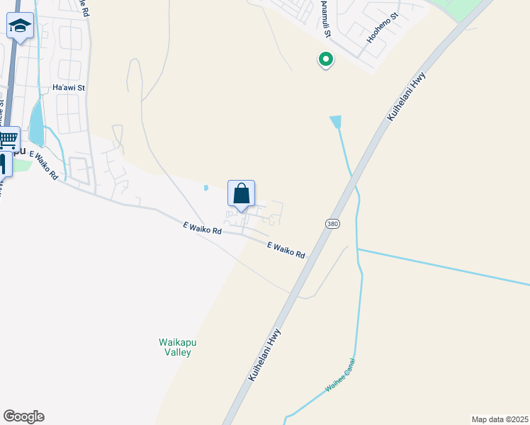 map of restaurants, bars, coffee shops, grocery stores, and more near 401 East Ahuli'u Way in Wailuku