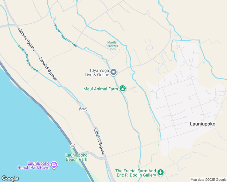 map of restaurants, bars, coffee shops, grocery stores, and more near 311 Haniu Street in Lahaina