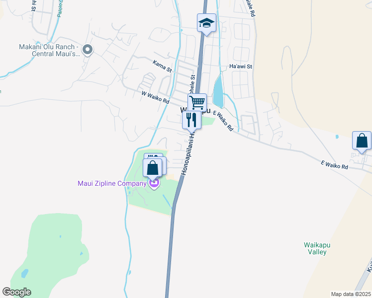 map of restaurants, bars, coffee shops, grocery stores, and more near 1560 Hawaii 30 in Wailuku