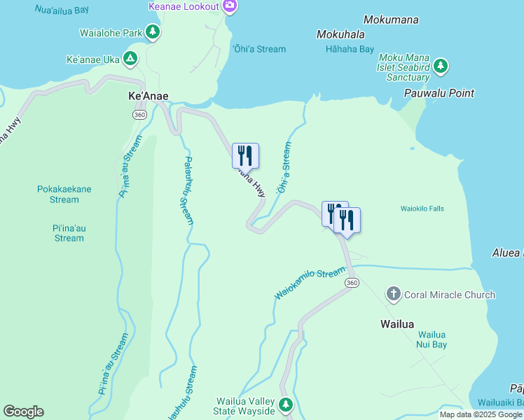 map of restaurants, bars, coffee shops, grocery stores, and more near 13-895 Hana Highway in Maui County
