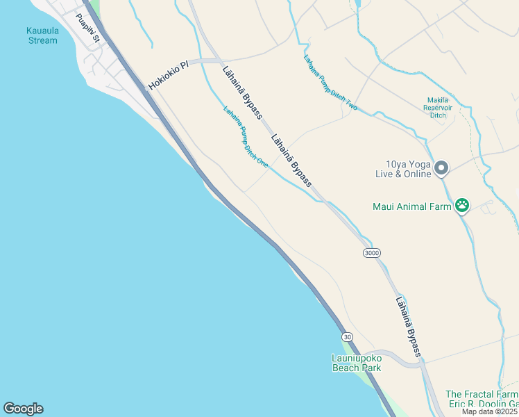 map of restaurants, bars, coffee shops, grocery stores, and more near 2020 Waianukole Street in Lahaina