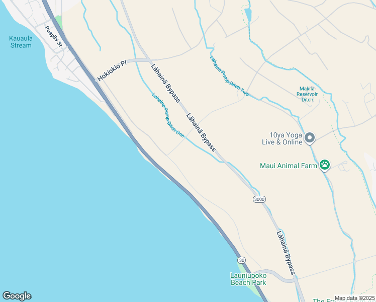 map of restaurants, bars, coffee shops, grocery stores, and more near 1714 Waianukole Street in Lahaina