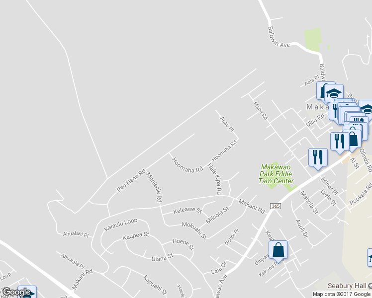 map of restaurants, bars, coffee shops, grocery stores, and more near 350 Pau Hana Road in Makawao