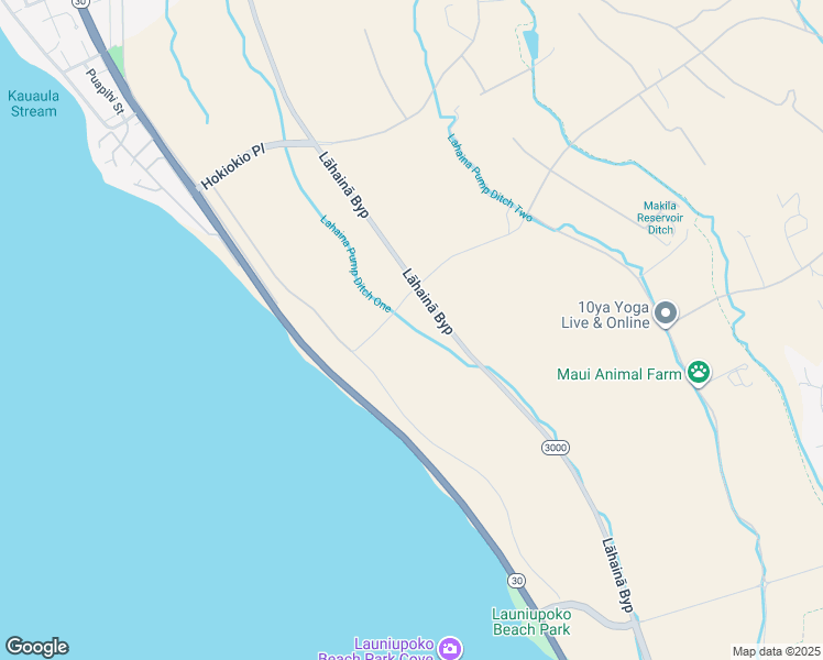 map of restaurants, bars, coffee shops, grocery stores, and more near 1714 Waianukole Street in Lahaina