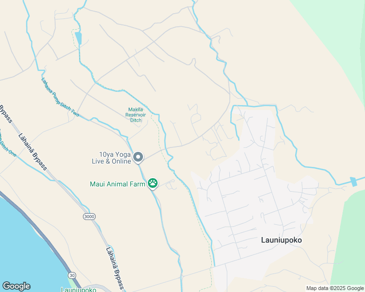 map of restaurants, bars, coffee shops, grocery stores, and more near 126 Punakea Loop in Lahaina