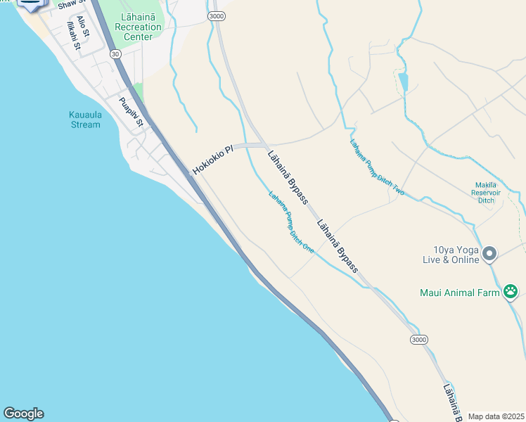 map of restaurants, bars, coffee shops, grocery stores, and more near 2020 Waianukole Street in Lahaina