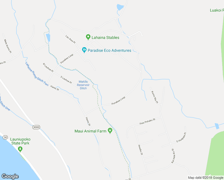 map of restaurants, bars, coffee shops, grocery stores, and more near 123 Punakea Loop in Lahaina