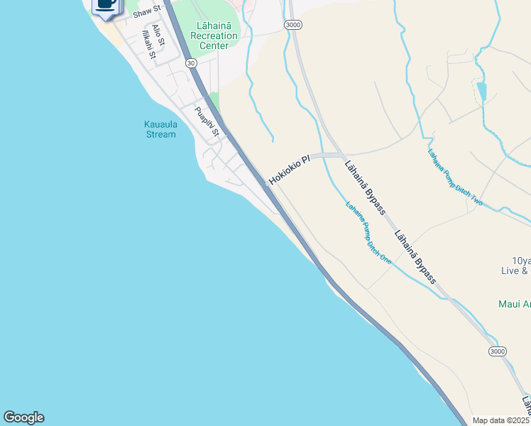 map of restaurants, bars, coffee shops, grocery stores, and more near 160 Pualei Drive in Lahaina