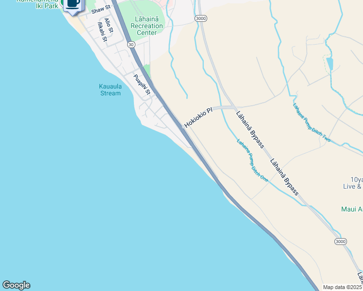 map of restaurants, bars, coffee shops, grocery stores, and more near 176 Pualei Drive in Lahaina
